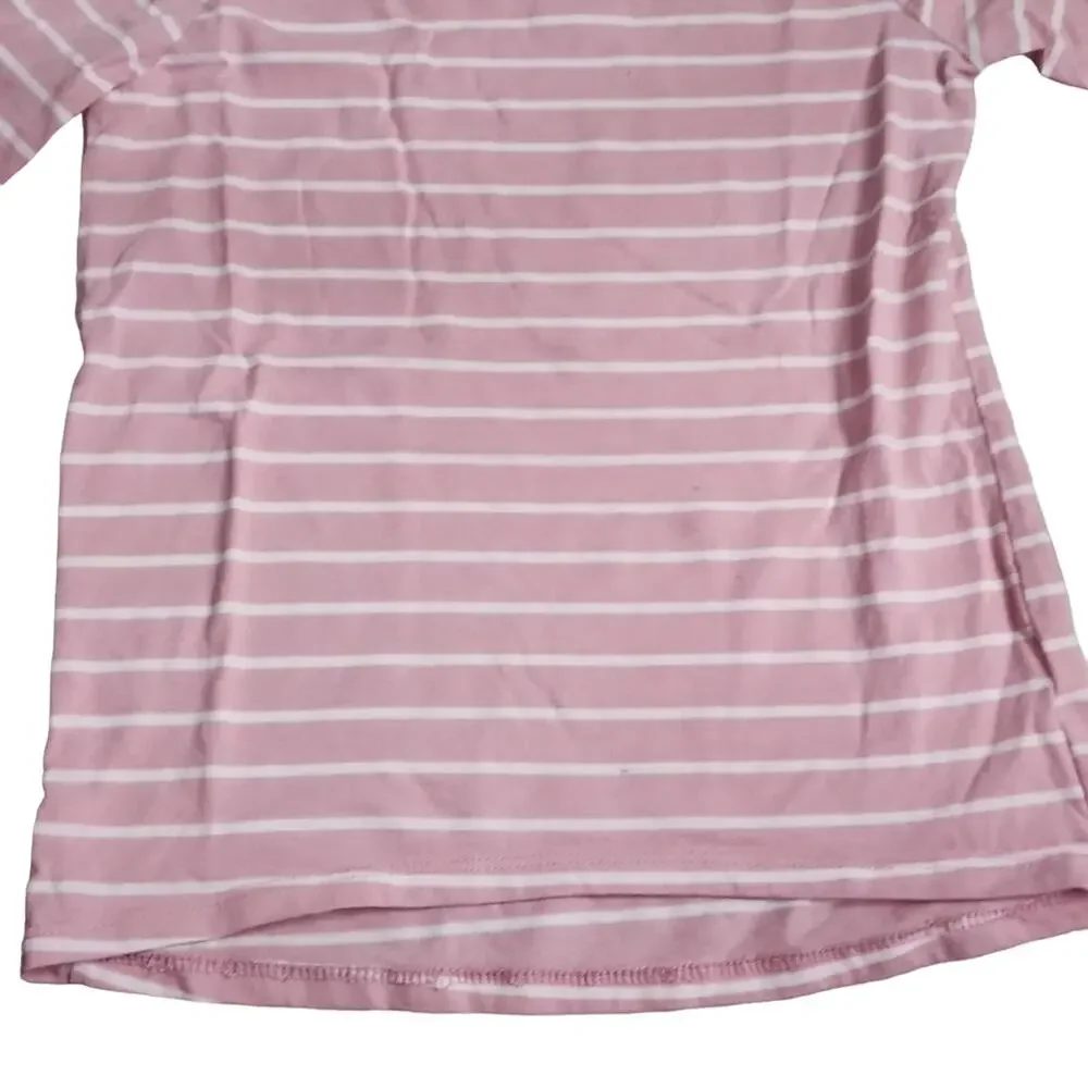 The Children Place Pink/White Striped Shirt